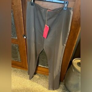 LAVIA Dress Pants NWT It 48 (US 12) Ret $328 Sak’s Taupe Lightweight Wool